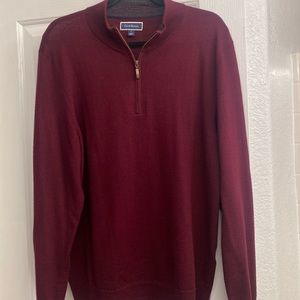 CLUB ROOM LARGE BURGUNDY WOOL BLEND